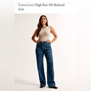 Abercrombie 90s High Rise Relaxed Jeans Curve Love 29